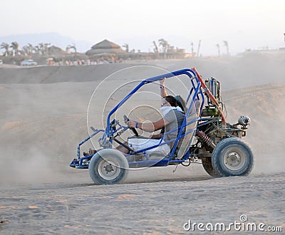 Dune Buggy in desert scene