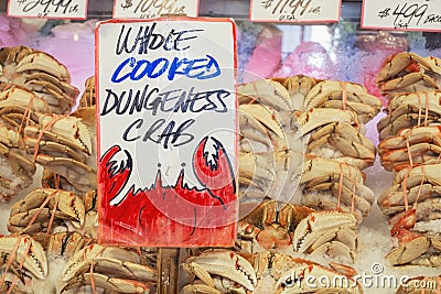 Dungeness Crab in Market