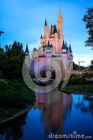 Dusk at the Magic Kingdom, Orlando Florida