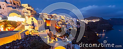 Dusk at Oia Santorini Greece