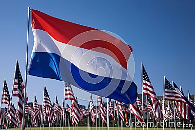 Dutch And American Flags Royalty Free Stock Photo - Image: 26125565