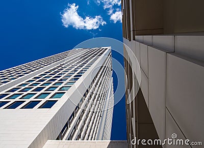 Dynamic skyscraper in Frankfurt, Germany