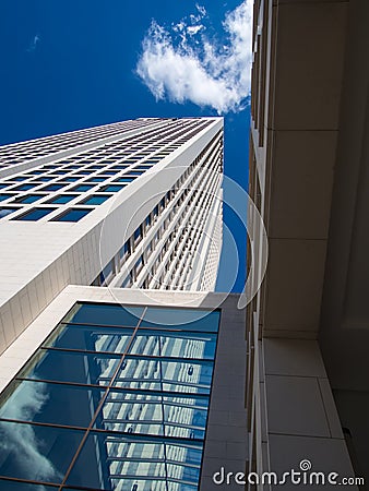 Dynamic skyscraper in Frankfurt, Germany