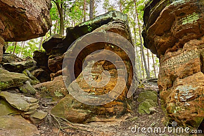 Earth Beauty. The Hell Rocks near Nieklan, Poland