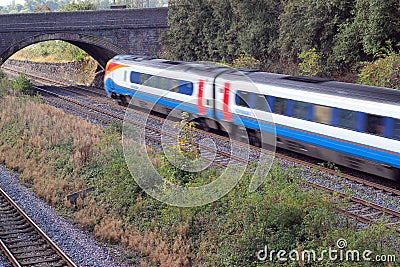 East Midlands train blur effect.