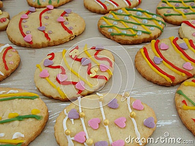 Easter decorated cookies