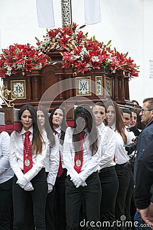 Easter Sunday procession in Nerja Spain