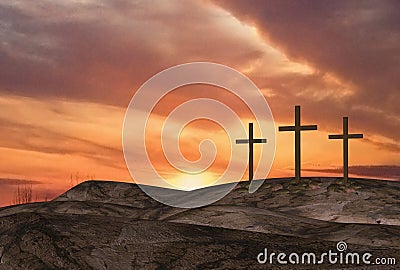 Easter Sunrise Three Crosses