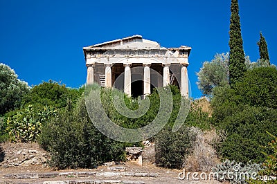 The eastern face the Temple of Hephaestus. Athens, Greece.