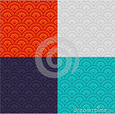 Eastern seamless pattern set