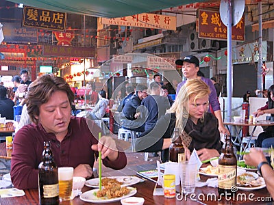 Eating and Drinking at Night Market