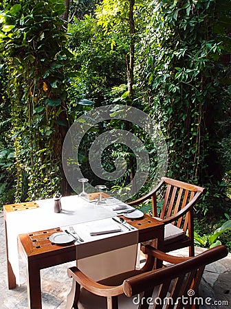 Eco tourism - Natural Outdoor dining area