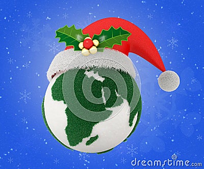 Eco world with Christmas season,clipping path included