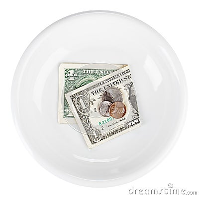 Economy crisis of USA dollar currency concept