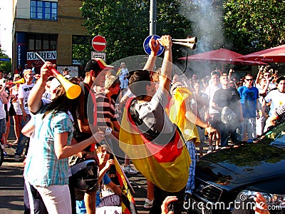 Ecstatic German public after the football world cu