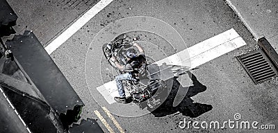 Edgy Motorcycle Rider with shadow