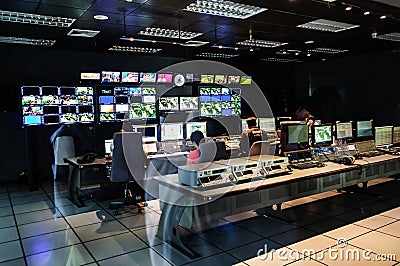 The Editing room at TV office