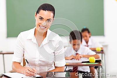 Educator preparing lessons