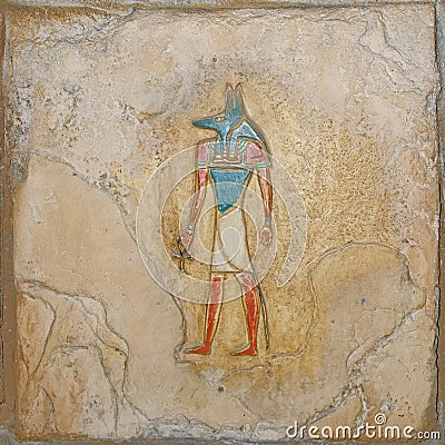 Egyptian painted relief