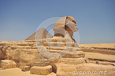 Egyptian Sphinx and pyramid