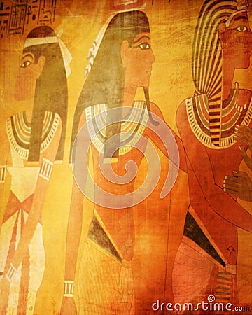 Egyptian wall paintings