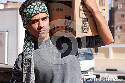 Egyptian Worker in Cairo, Egypt