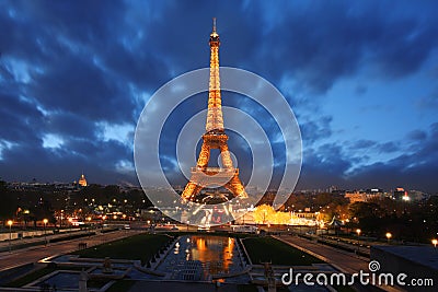 Eiffel Tower at evening, Paris, France