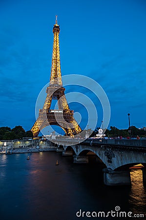 The Eiffel Tower Paris Night