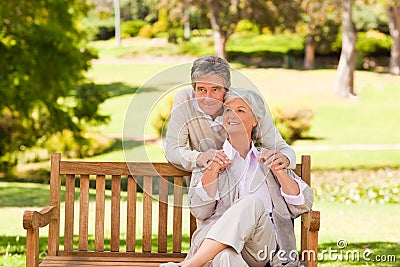 Elderly couple in the park