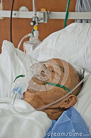 Elderly patien in hospital