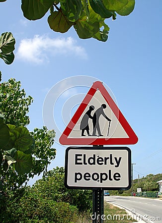 Elderly people sign