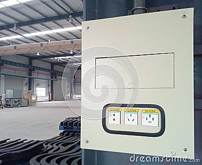 Electric box in the factory