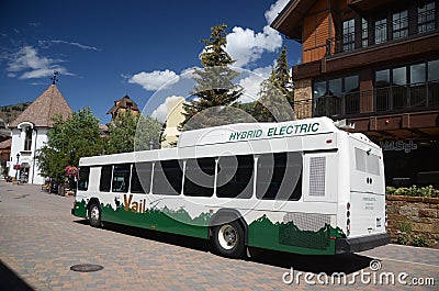 Electric bus in Vail, Colorado