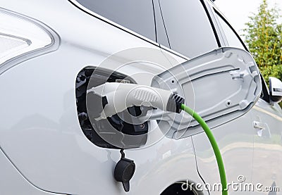 Electric Car Being Charged