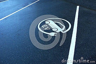 Electric car parking spot