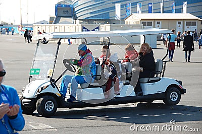 Electric cart at XXII Winter Olympic Games Sochi 2014