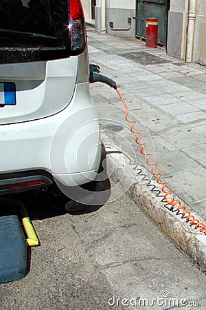 Electric vehicle at Eco car parking