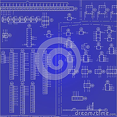 Electrical Wiring Diagram Background Royalty Free Stock Image - Image