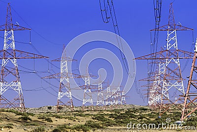 Electricity pole in Dubai, UAE United Arab Emirates