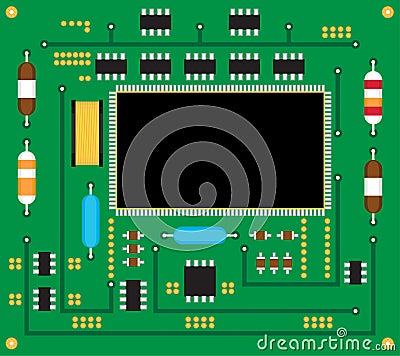 Electronic circuit board.