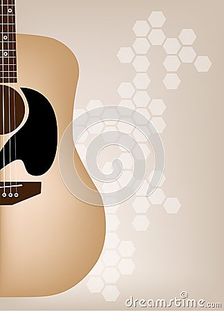 An Elegance Guitars on Beautiful Brown Background