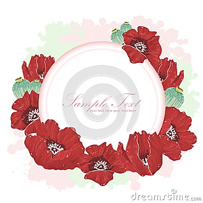 Elegant flower invitation postcard