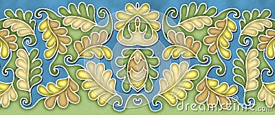 Elegant leaf pattern motif