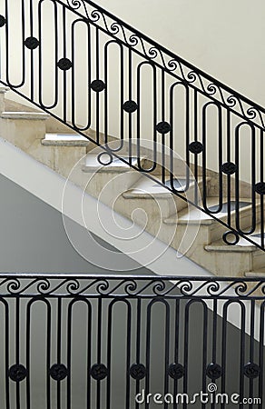 Back staircase New York City townhouse