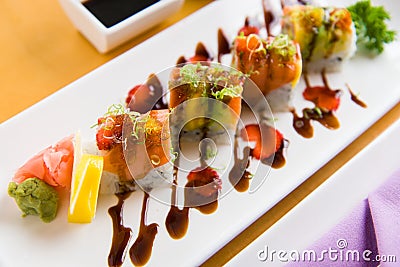 An Elegant Presentation of Sushi