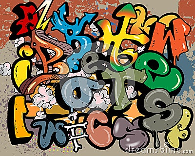Elementi di alfabeto dei graffiti