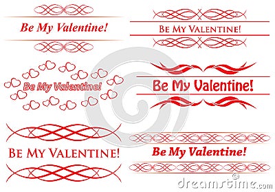 Elements for design - be my valentine - vector