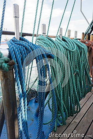 Elements of equipment of a yacht