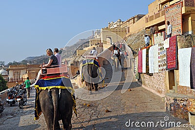 Elephant Ride in the Amber Fort, India