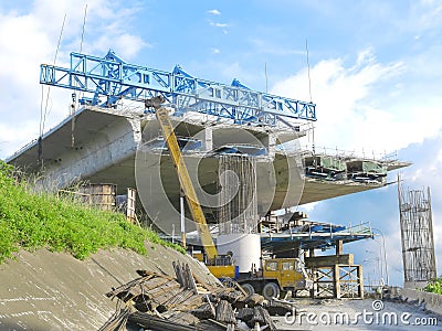 Elevated road under construction